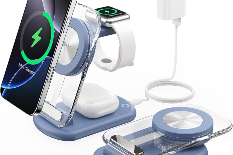 Ultimate 3-in-1 Magnetic Charger for Apple: The Perfect Travel Companion!