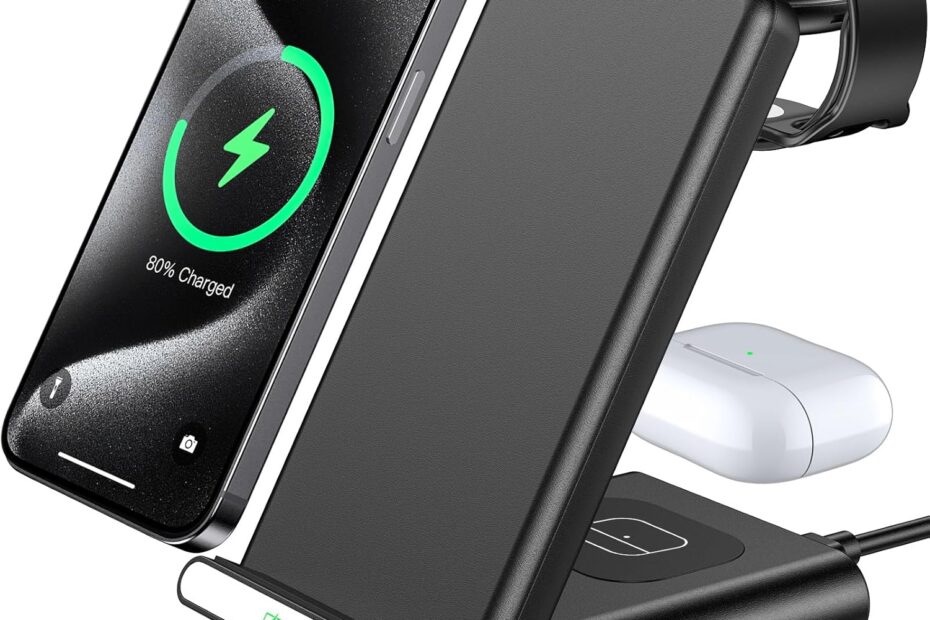 Ultimate 3-in-1 Wireless Charging Station for Apple Devices: Fast, Convenient, and Stylish!