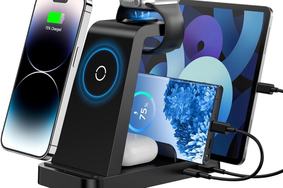 Ultimate 5-in-1 Wireless Charger: Power Up Your Apple Devices Fast!