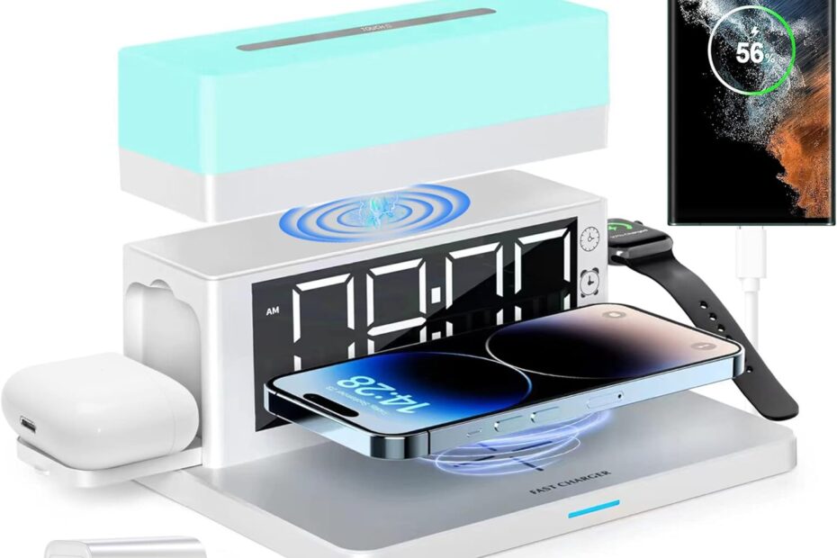 Ultimate 6-in-1 Wireless Charging Station: Fast, Stylish, and Functional!