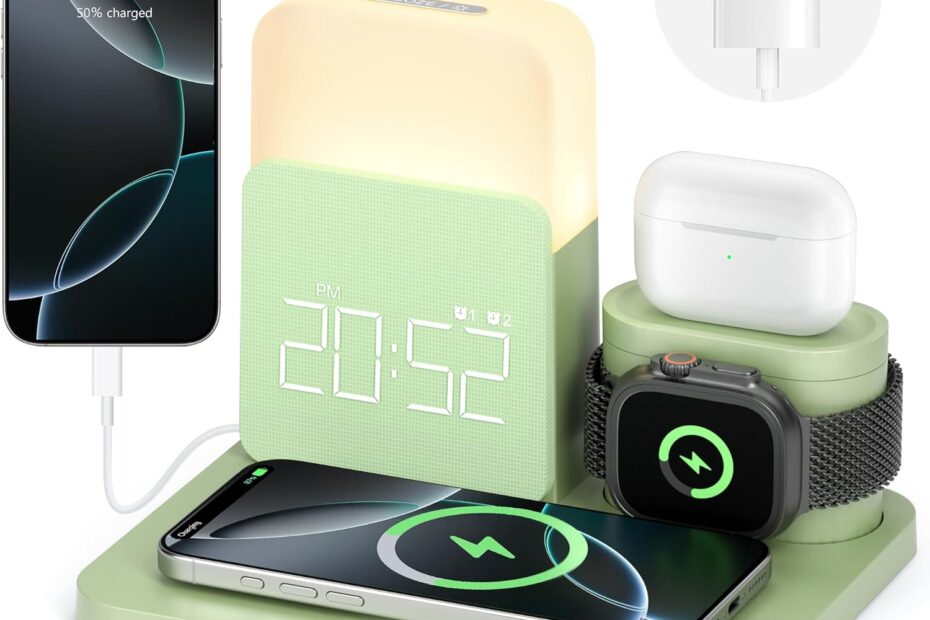 Ultimate 7-in-1 Wireless Charging Station: Your All-in-One Solution for iPhone, Apple Watch, and More!