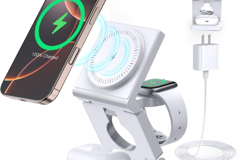 Ultimate Convenience: 3 in 1 Wireless Charging Station for Your Apple Devices