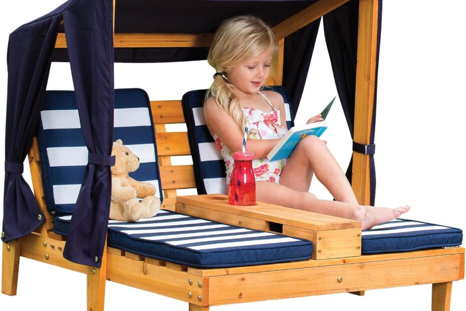Ultimate Relaxation: KidKraft Wooden Outdoor Double Chaise Lounge Review!