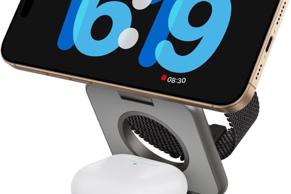 Ultimate Travel Power: The Foldable 3-in-1 Charging Station for Apple Devices