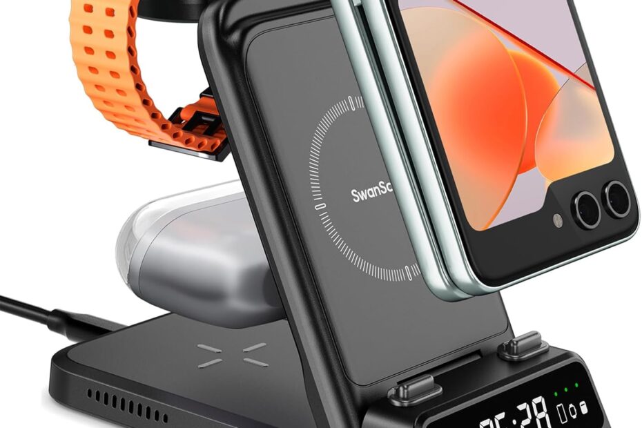Unleash Convenience: Review of the SwanScout 703F Wireless Charging Station for Samsung Galaxy Z Flip & More!