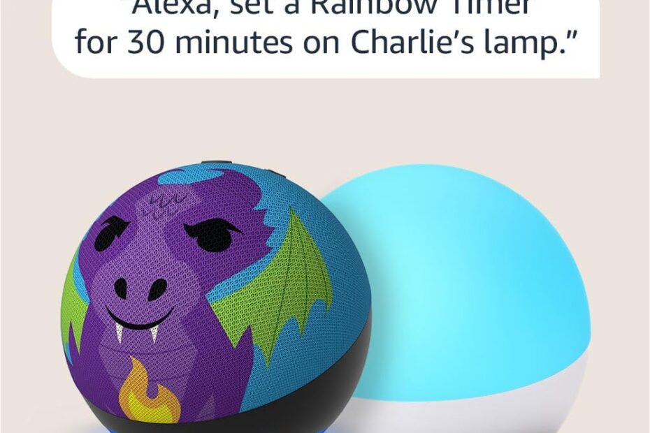 Unleash Fun with the Echo Dot (5th Gen) Kids Dragon and Echo Glow: A Review for Young Explorers!