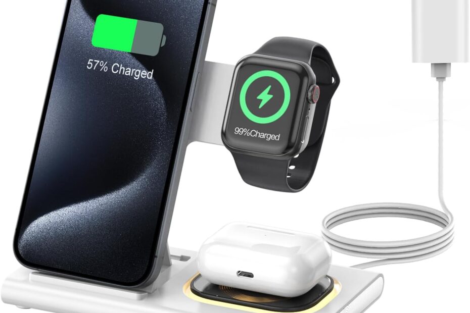 Unleash the Power: The Ultimate 3-in-1 Foldable Charging Station for Apple Devices!