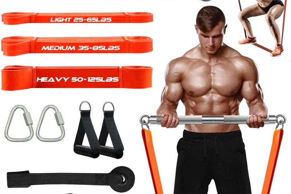 Unleash Your Strength: The Ultimate Portable Resistance Band Bar Set for Full-Body Workouts!
