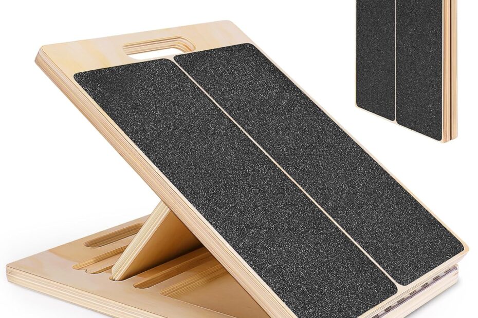 Unlock Your Flexibility: The Ultimate Portable Wooden Slant Board for Effective Calf Stretching!