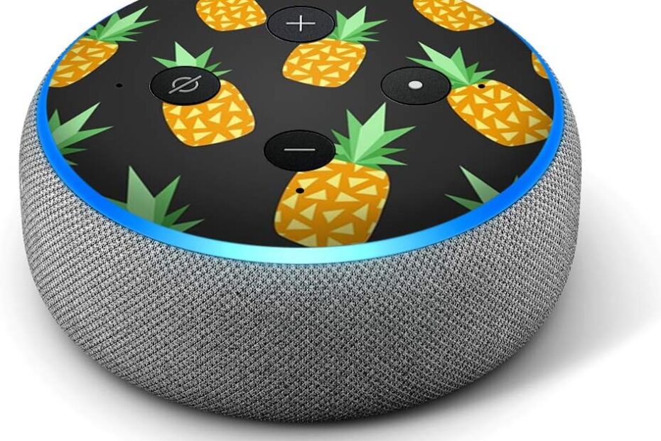 Vibrant Pineapple Decal Skin for Echo Dot: A Perfect Gift for Smart Home Lovers!