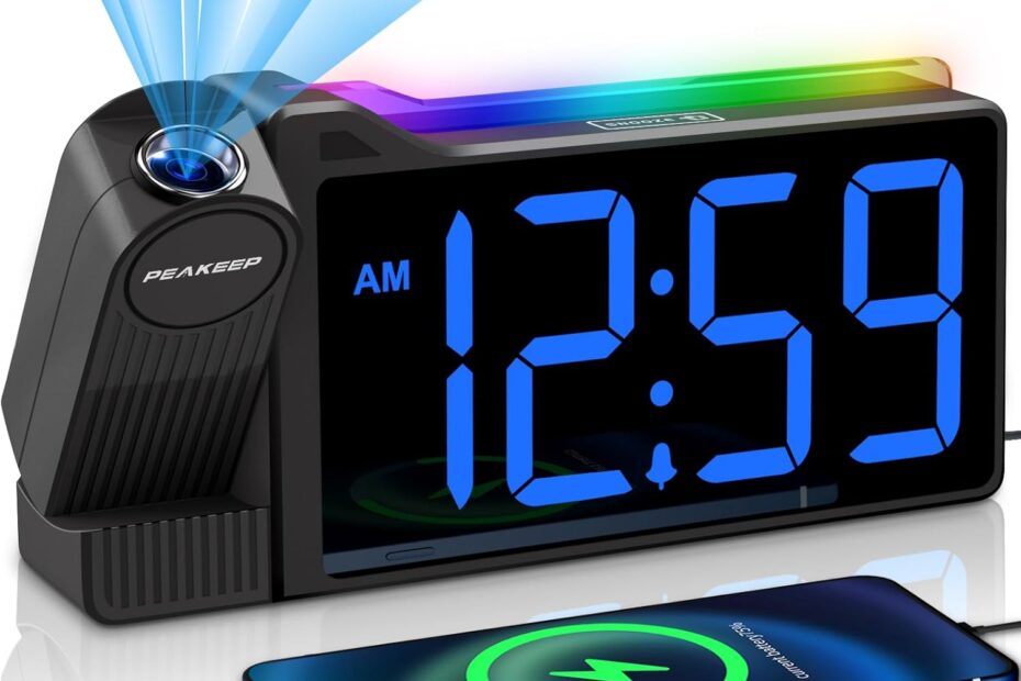 Wake Up Bright: Peakeep Projection Alarm Clock Review for Heavy Sleepers