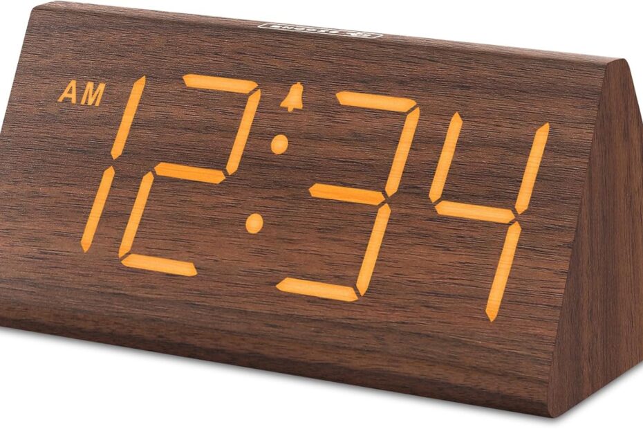 Wake Up Right: DreamSky Wooden Digital Alarm Clock Review for Heavy Sleepers