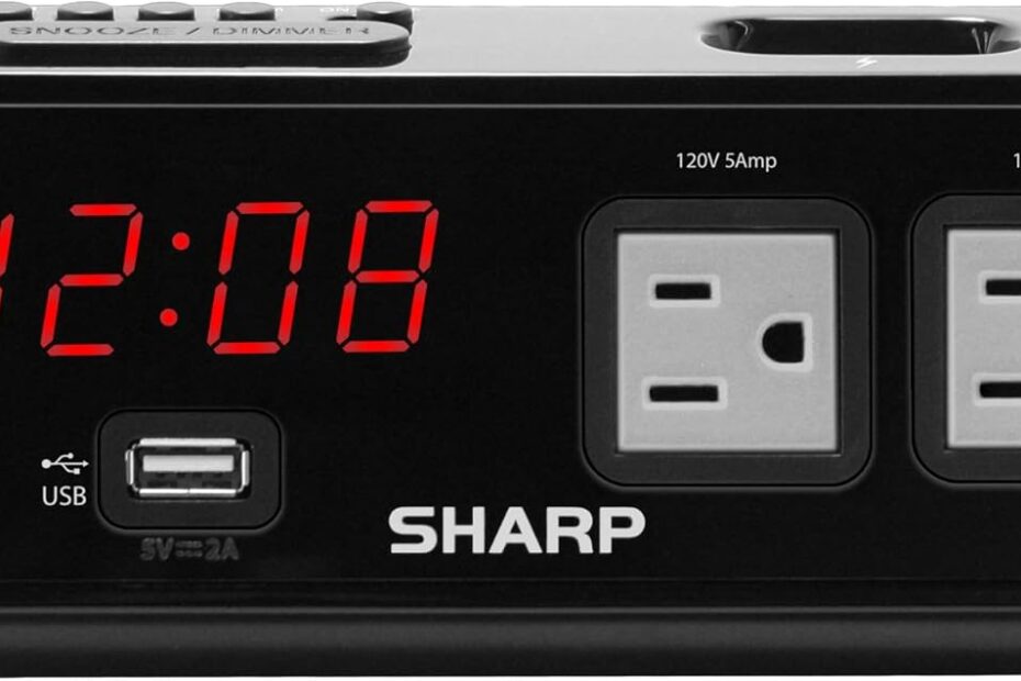 Wake Up Right: Review of the SHARP Digital Alarm Clock with Dual Outlets & USB Charge