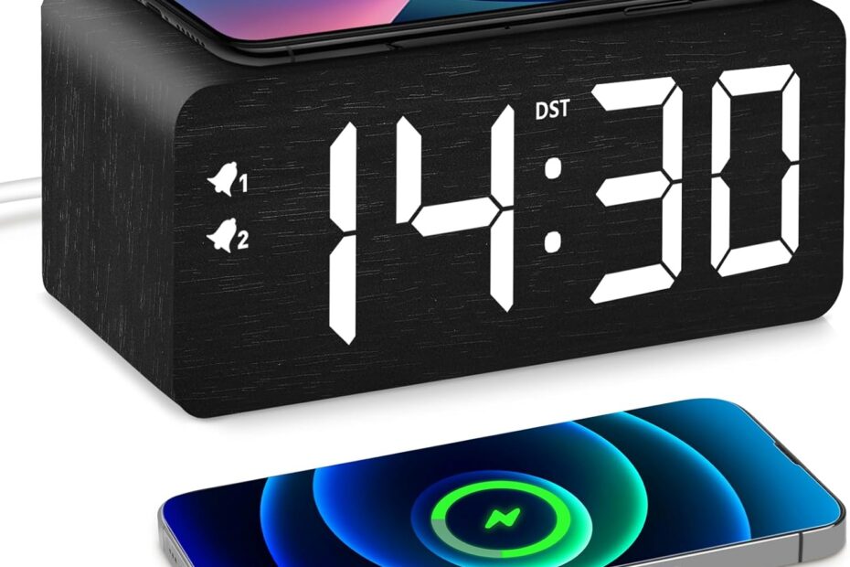 Wake Up Right: Review of the Wood Digital Alarm Clock with Fast Wireless Charging