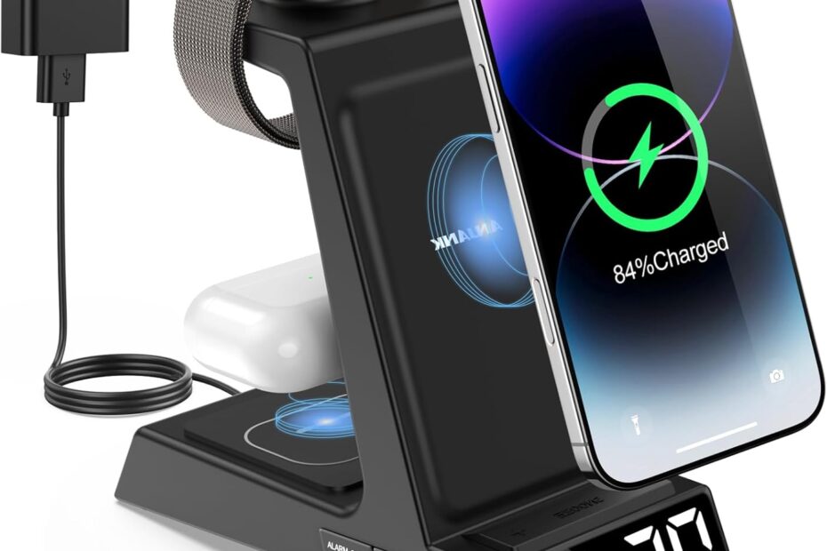 Wake Up Smart: The ANJANK 3 in 1 Wireless Charger with Alarm Clock Review