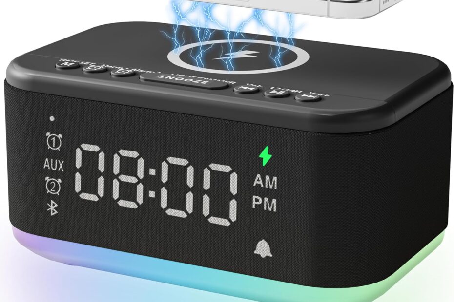 Wake Up to Style: The Ultimate Bluetooth Alarm Clock Speaker with Wireless Charging