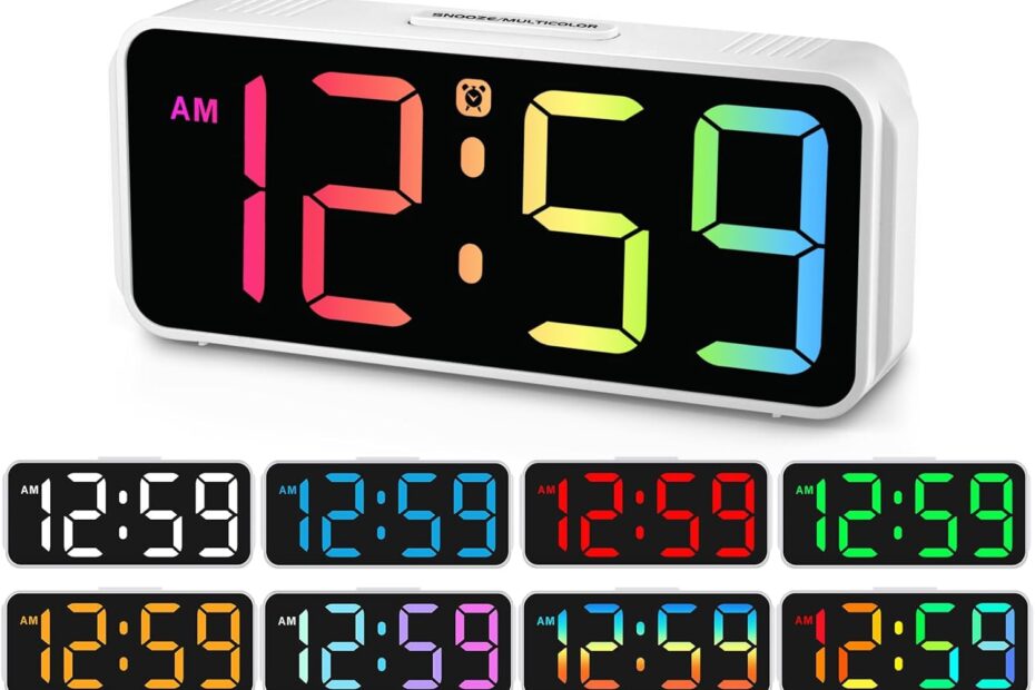 Brighten Up Bedtime: Peakeep's RGB Digital Alarm Clock for Kids