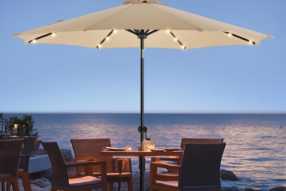 Brighten Your Outdoors: Review of the wikiwiki 9ft Solar LED Patio Umbrella