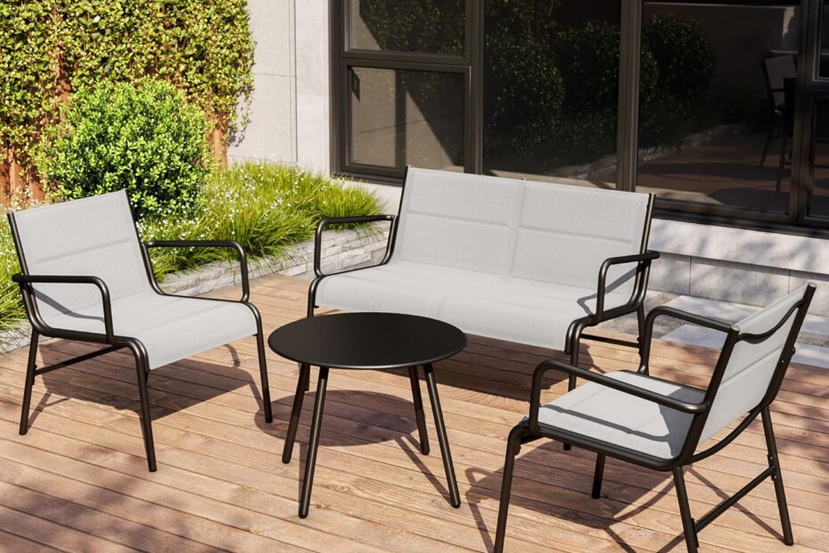 Chic Comfort: Review of the EAST OAK Waterproof 4-Piece Patio Furniture Set