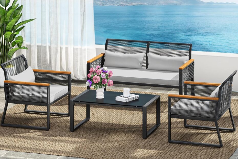 Chic Comfort: Review of the YITAHOME 4-Piece Outdoor Wicker Patio Set