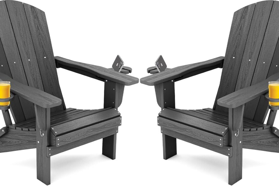 Chic Comfort: SERWALL Foldable Adirondack Chair Set Review