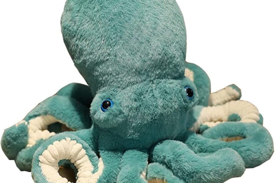 Cuddle Up with the Adorable 11.8-Inch Green Stuffed Octopus Plush Toy!