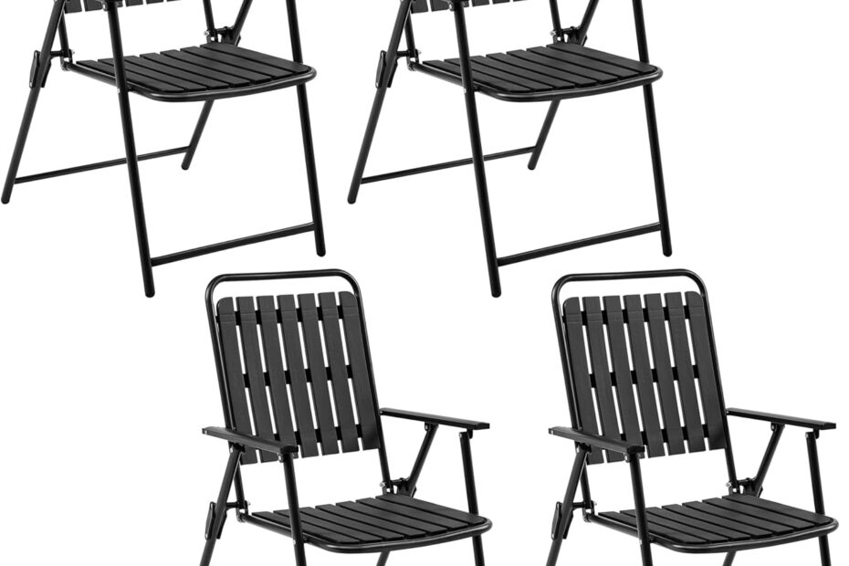 Discover Comfort: Yaheetech Folding Patio Chair Set of 4 - Your Perfect Outdoor Companion!