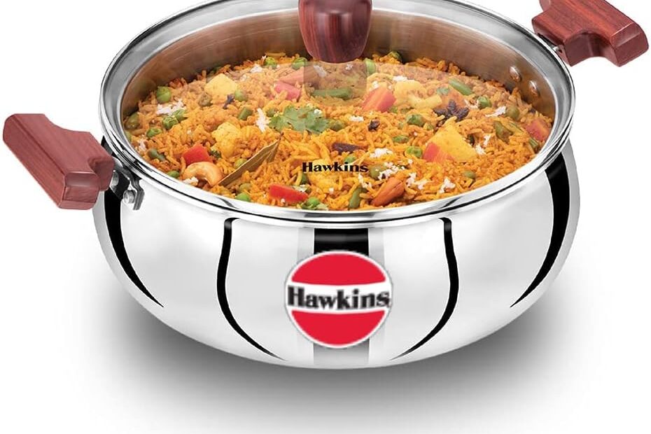 Discover the Hawkins 5 Litre Cook n Serve Handi: The Ultimate Induction Companion for Perfect Biryani!