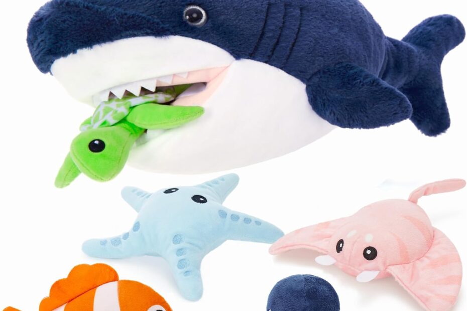 Discover the Joy of Play: MaoGoLan 24-Inch Plush Shark with Hidden Ocean Friends!
