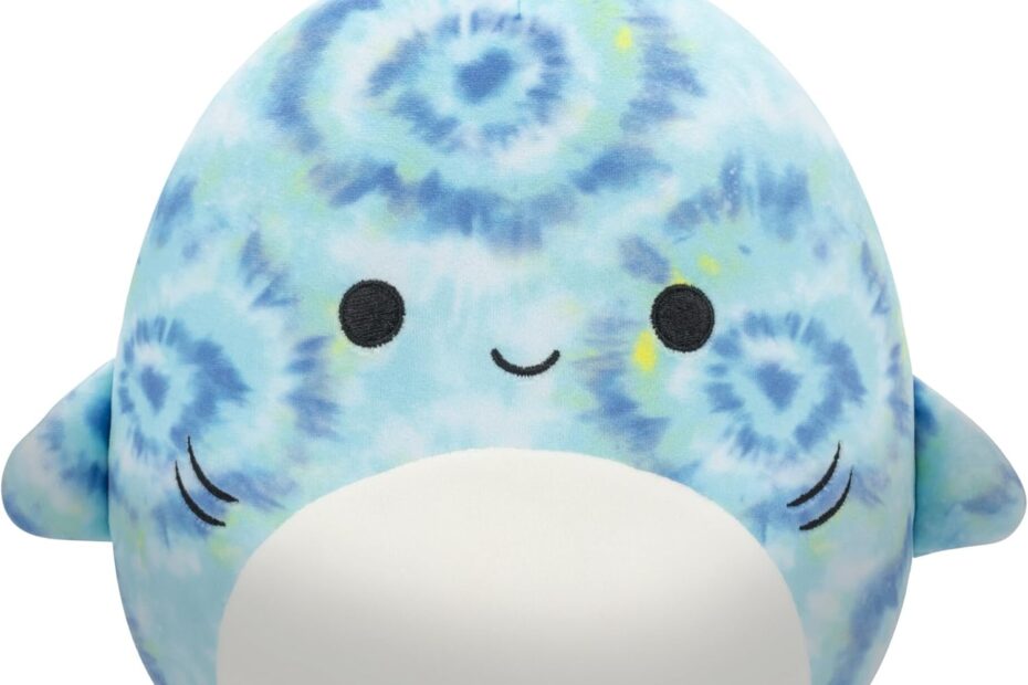 Dive into Bliss: Squishmallows 8-Inch Luther the Blue Tie-Dye Tiger Shark Review