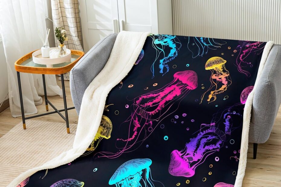 Dive into Comfort: The Kids 3D Jellyfish Plush Blanket Review!