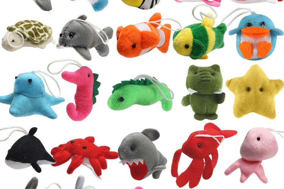 Dive into Fun: 25 Pack Mini Ocean Animal Plush Toys for Kids and Pets!