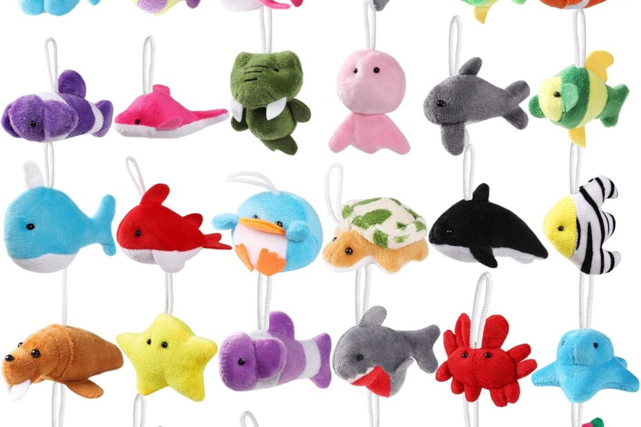 Dive Into Fun: 30 Pack Mini Ocean Animal Plush Toys for Endless Play!