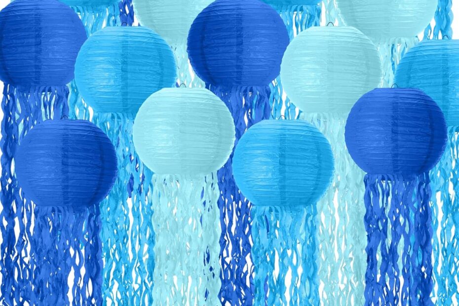 Dive into Fun: Review of 18 Pcs Jellyfish Paper Lanterns for Under The Sea Parties!