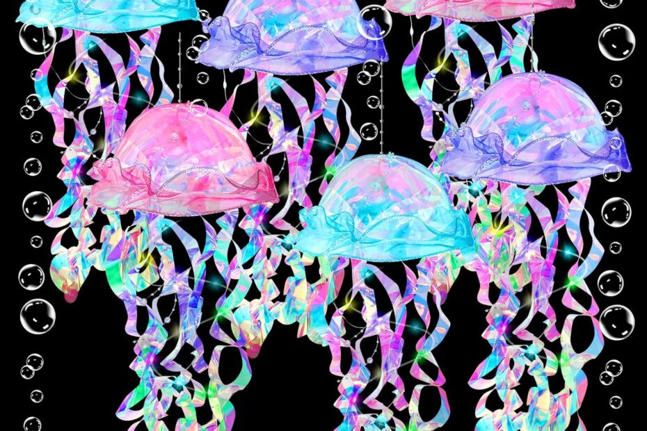 Dive Into Fun: Review of 6 Pcs Hanging Jellyfish Decor for Your Ocean Theme Party!