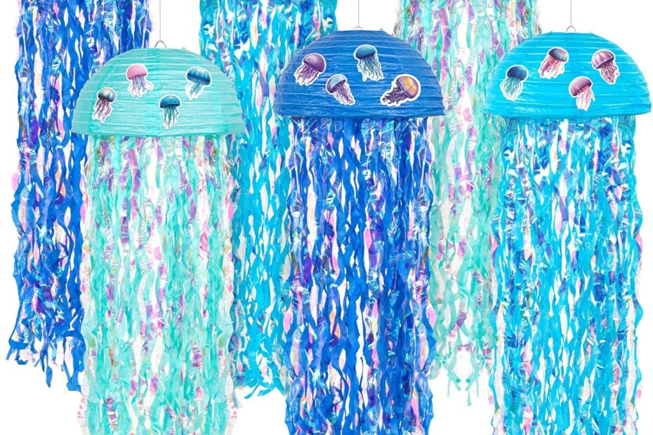 Dive into Fun: Review of Blue Hanging Jellyfish Lanterns for Your Next Mermaid Party!