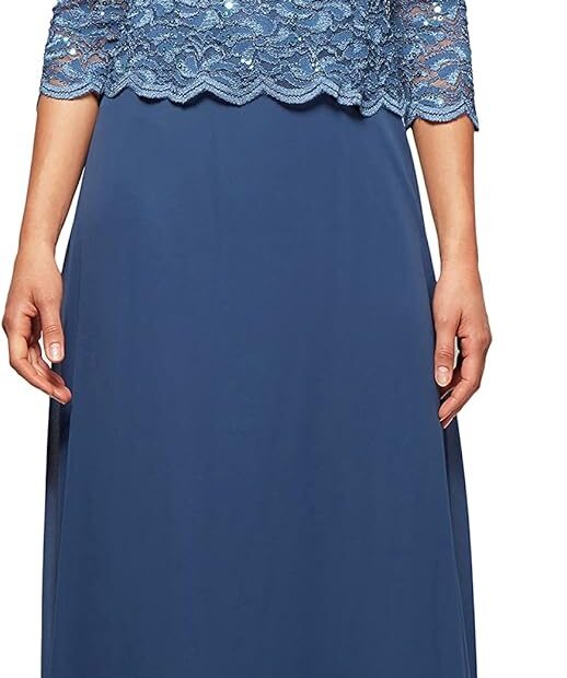 Elegance Awaits: Alex Evenings Plus Size Lace Mock Gown Review