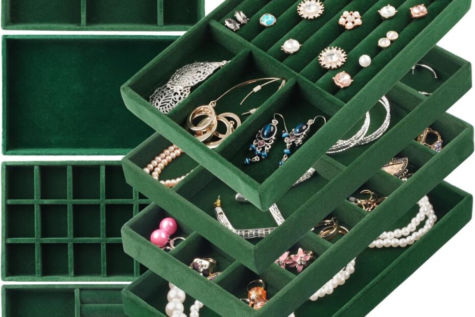Elegance Meets Function: Review of the 8 Set Stackable Velvet Jewelry Drawer Organizer