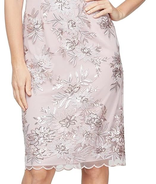 Elegance Redefined: Review of Alex Evenings Floral Embroidered Sheath Dress