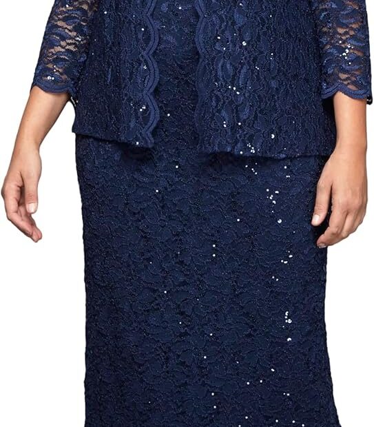 Elegance Redefined: Reviews of the Alex Evenings Plus Size Lace Jacket Dress