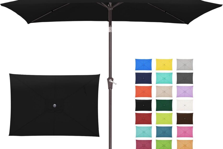 Elevate Outdoor Comfort with the JEAREY 6.5x10 ft Patio Umbrella: A Stylish Shade Solution
