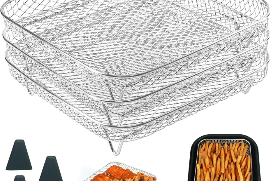 Elevate Your Air Frying: Discover the BYKITCHEN Stackable Dehydrator Racks!