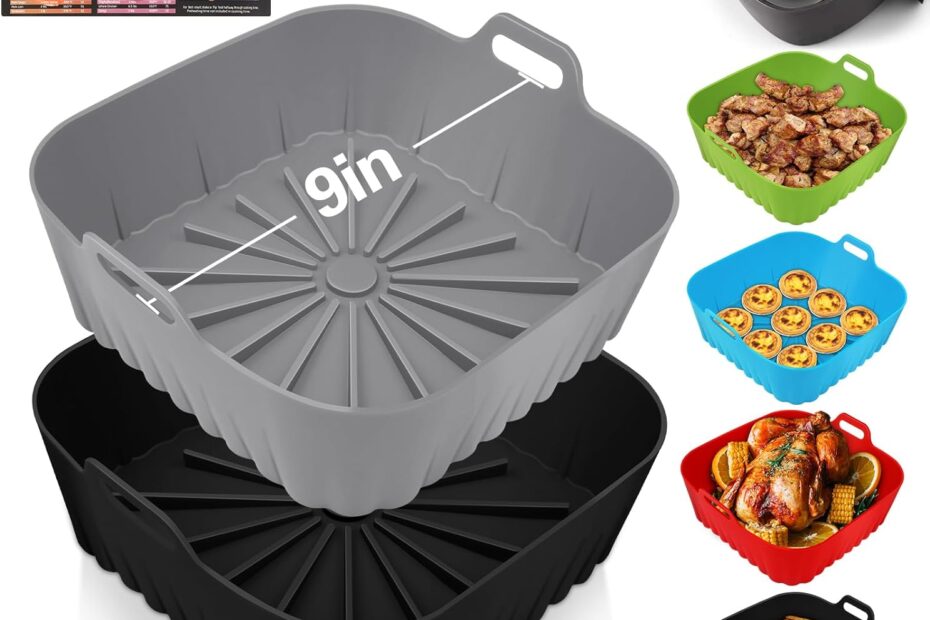 Elevate Your Cooking: Review of Square Silicone Air Fryer Liners for Perfect Meals!