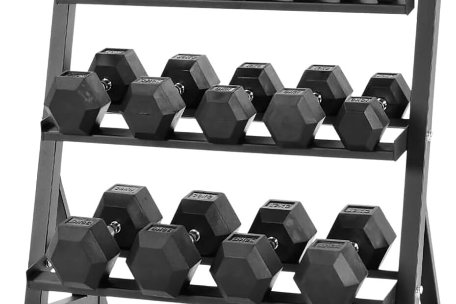 Elevate Your Home Workouts: Review of 100lbs - 550lbs Rubber Hex Dumbbells with Rack