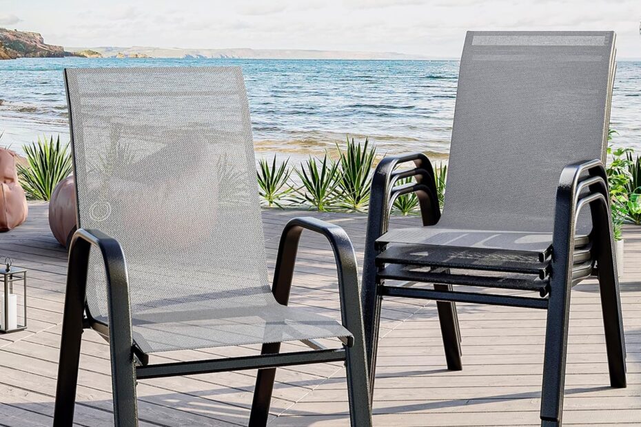 Elevate Your Outdoor Dining: Review of Stackable High-Back Patio Chairs Set