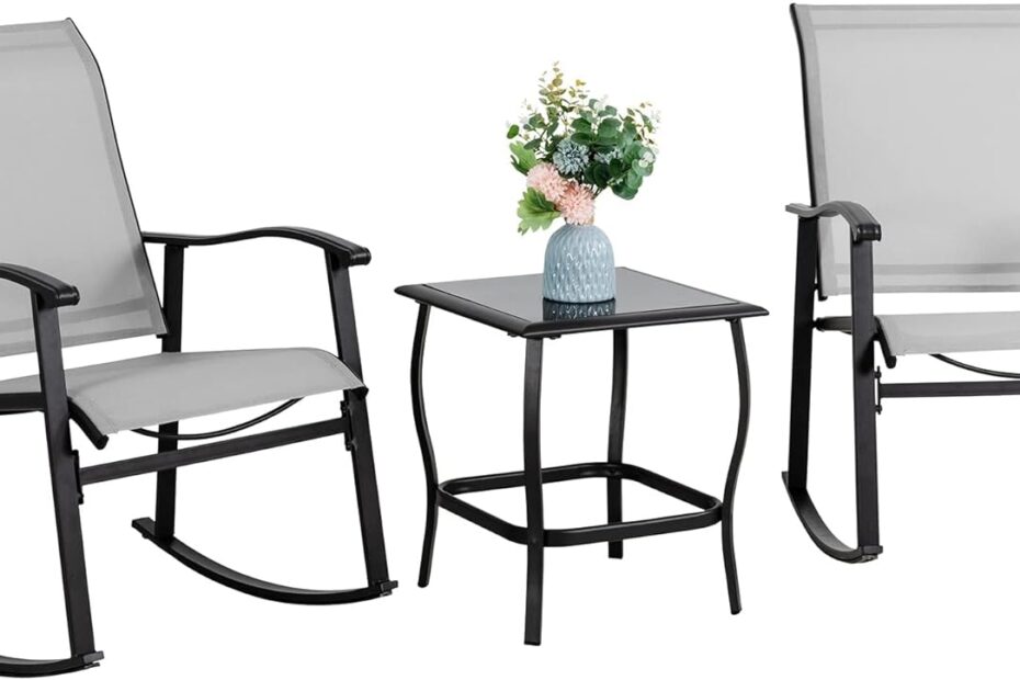 Elevate Your Outdoor Experience: Vongrasig 3-Piece Rocking Bistro Set Review