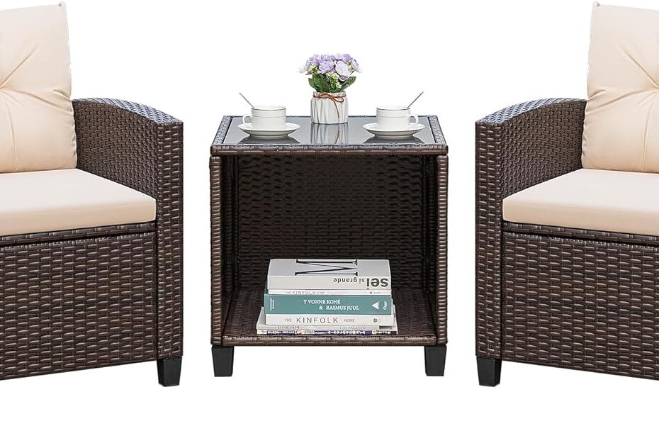 Elevate Your Outdoor Oasis: Greesum 3-Piece Rattan Patio Furniture Set Review