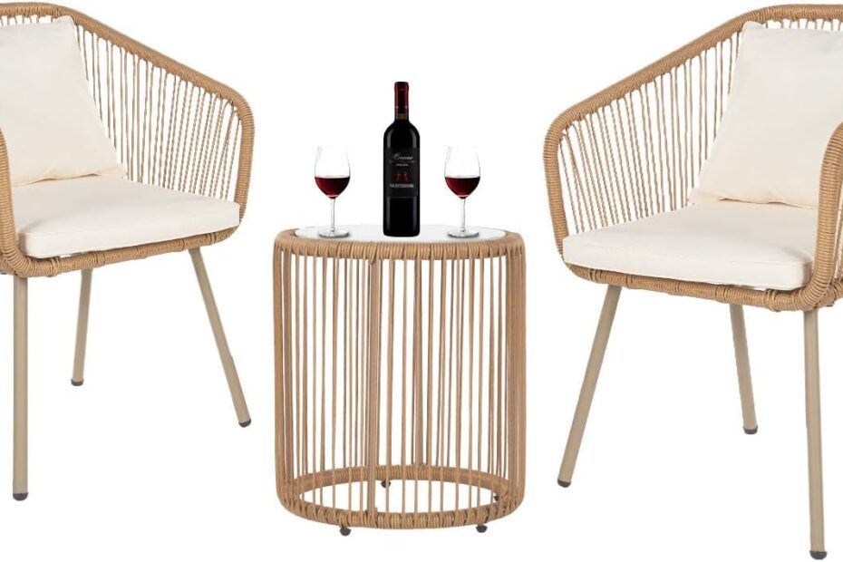 Elevate Your Outdoor Oasis: Review of the FDW 3-Piece Modern Patio Bistro Set