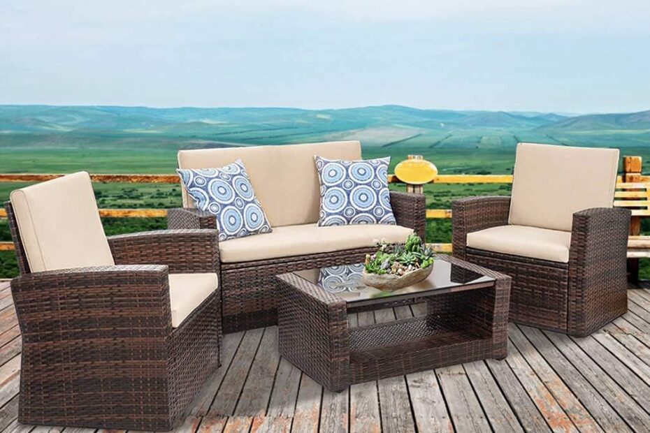 Elevate Your Outdoor Space: FDW 4-Piece Rattan Patio Furniture Set Review