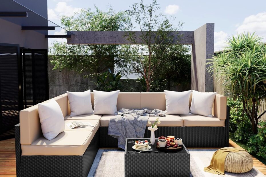 Elevate Your Outdoor Space: Review of Pamapic 7-Piece Wicker Sectional Sofa Set
